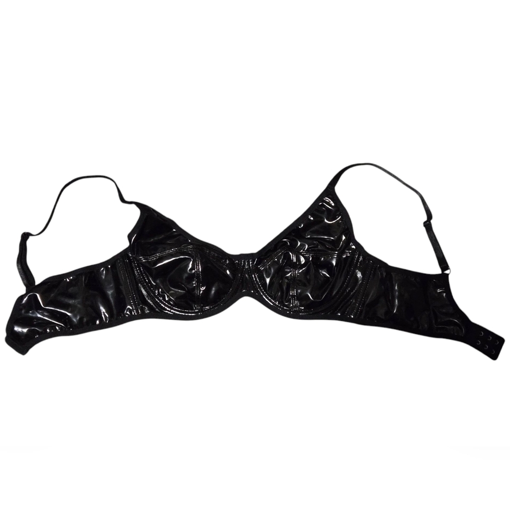 Black Latex Bra 34B